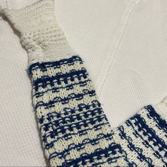 Free People Ski Lodge Cuff Thermal in Ivory/Blue (XS) - Picture 7 of 7